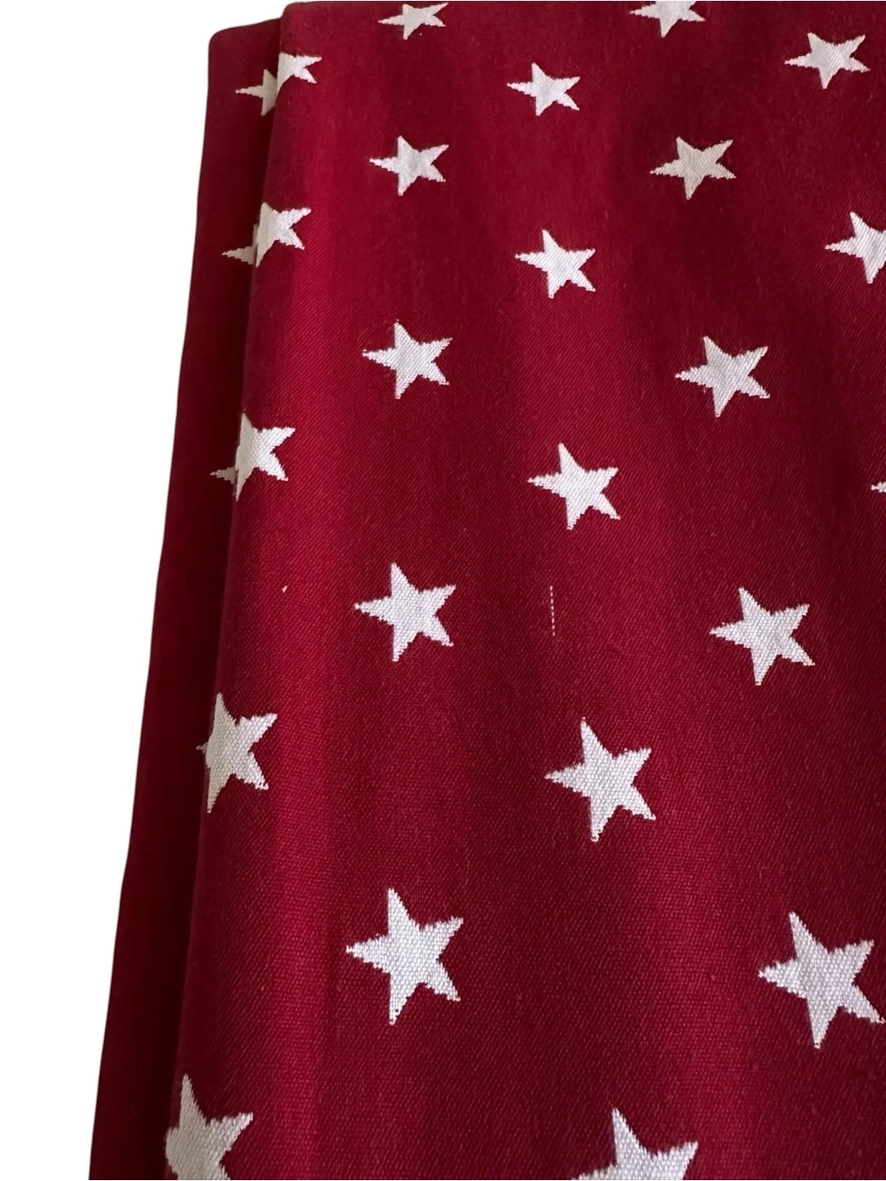 Pottery Barn Kids Red Curtain Panels with White Stars